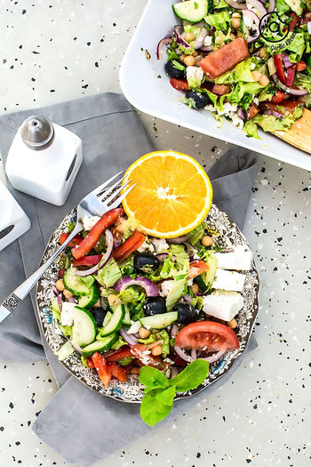 Image of Greek Style Chickpea Salad Recipe