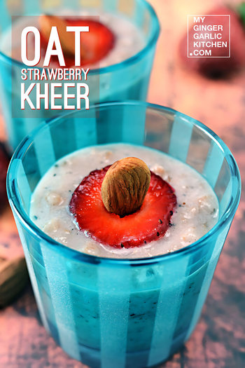 Image of Oat Strawberry Kheer – Oat Strawberry Pudding