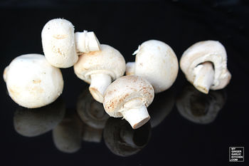 Image of Eating Mushroom Means Life Is BETTER [Stock Photo]