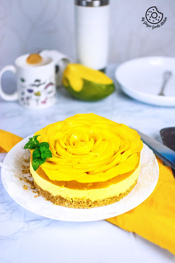 No Bake Mango Cheesecake (Recipe + Video) | Made Without Gelatin | My ...