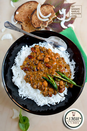 Image of 5 Bean Curry Recipe - How To Make Multi Beans Curry