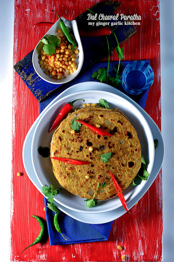 Image of Leftover Dal Chawal Paratha – Rice Lentils Flatbread