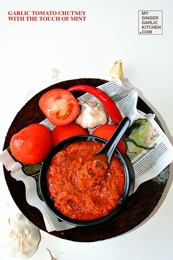 Image of Garlic Tomato Chutney With The Touch Of Mint