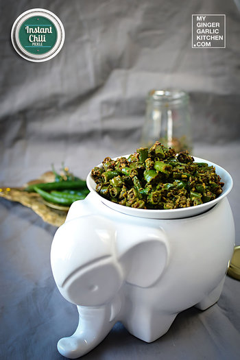 Image of Rajasthani Mirchi ke Tipore – Instant Green Chili Pickle
