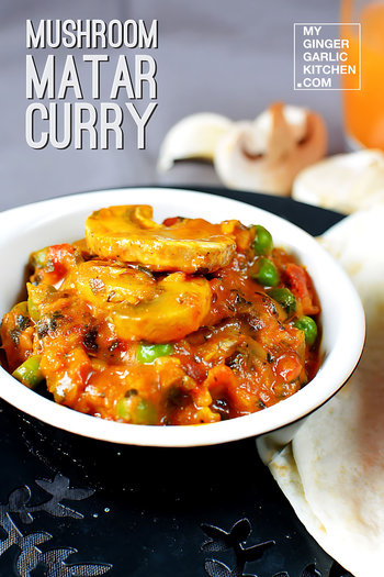 Image of Creamy Mushroom Matar Curry with Cardamom