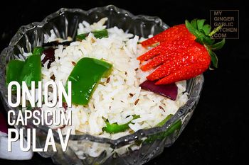 Image of Onion Capsicum Pulao - Capsicum Rice