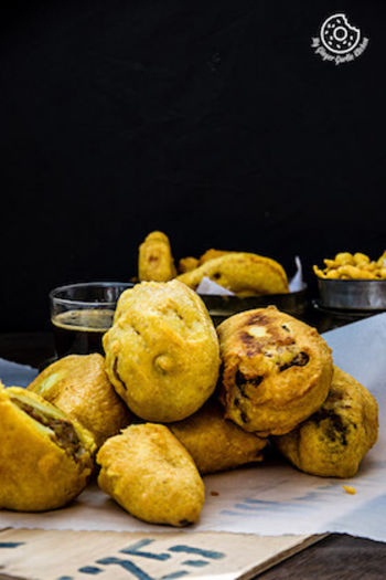 Image of Rajasthani Mirchi Vada - Potato Stuffed Chili Peppers