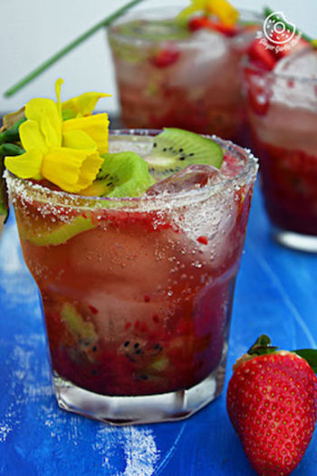 Image of Strawberry Kiwi Sparkling Cooler Recipe