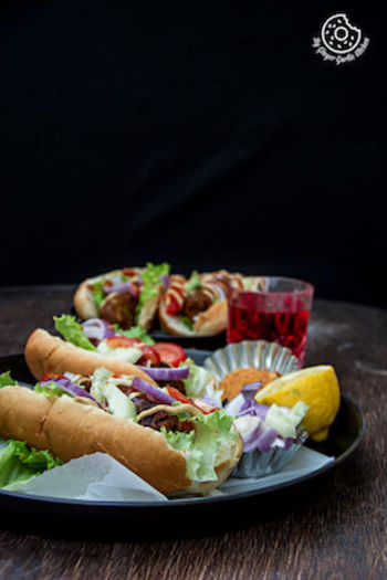 Image of Sweet Potato Cabbage Hot Dog - Vegan Hot Dog