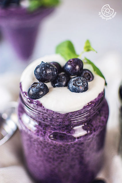 Blueberry Chia Seed Pudding Recipes + Video (Easy, 5 Ingredients) | My ...