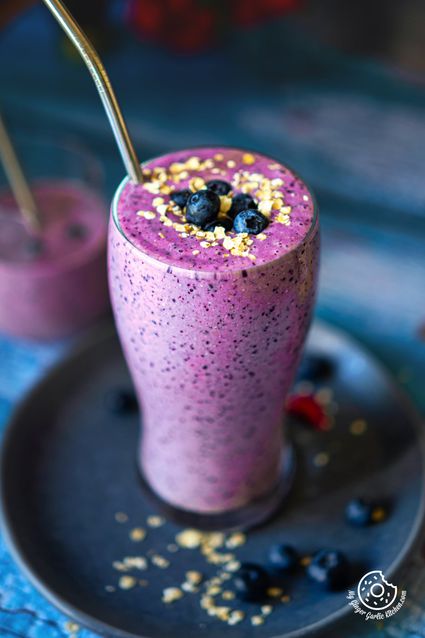 Blueberry Pie Smoothie - ( Step-By- Step + Video Recipe) | My Ginger ...