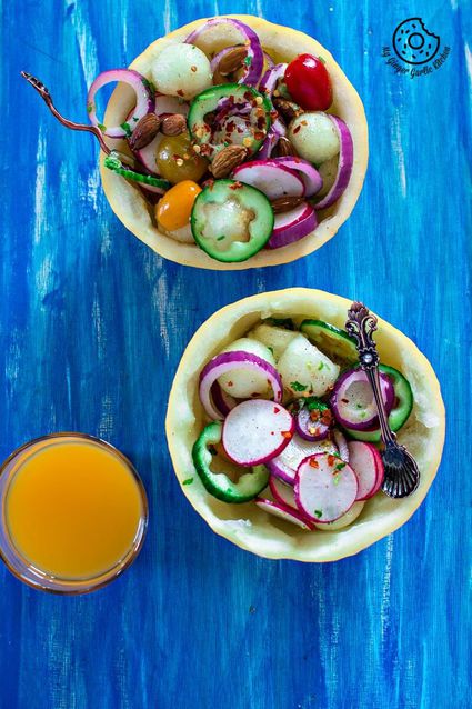 Honeydew Melon Radish Salad Bowls My Ginger Garlic Kitchen 