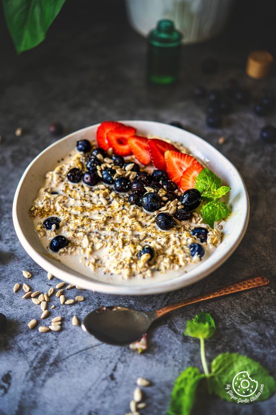 Blueberry Overnight Oats Step By Step Video Recipe My Ginger Garlic Kitchen