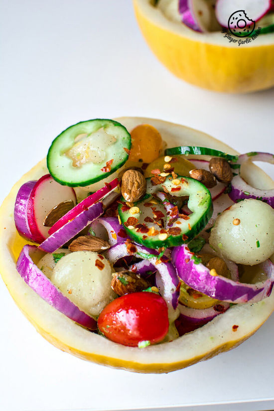 Honeydew Melon Radish Salad Bowls My Ginger Garlic Kitchen 