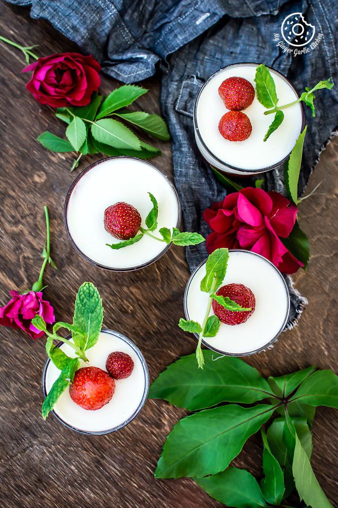 Strawberry Panna Cotta Recipe Step By Step Video My Ginger Garlic