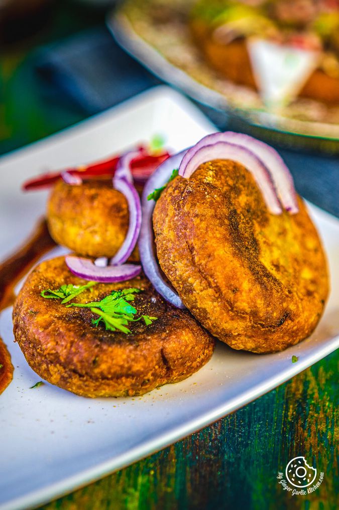 Crispy Aloo Tikki Recipe (North Indian Style Spicy Potato Patty) My