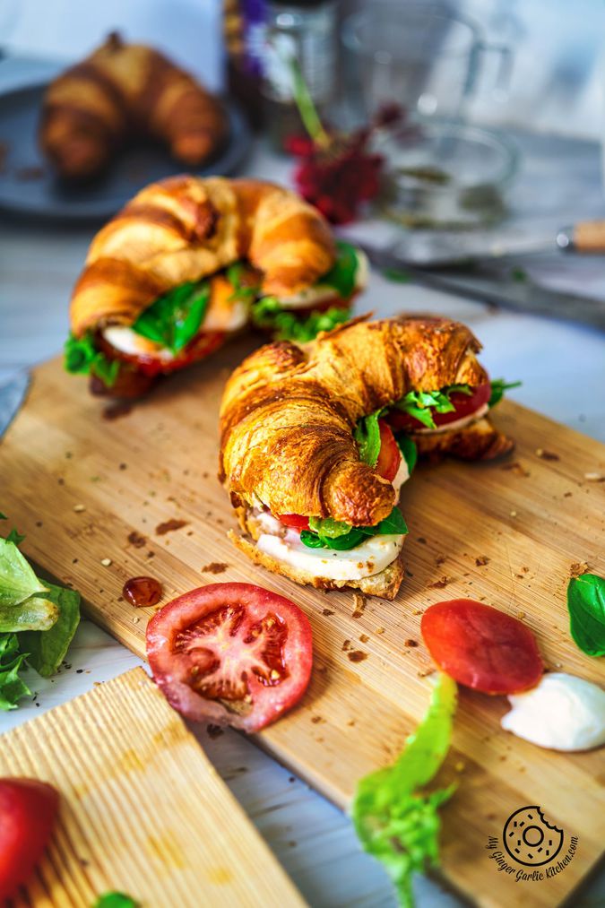 Caprese Croissant Sandwich - (Step-By-Step Picture + Video Recipe) | My ...