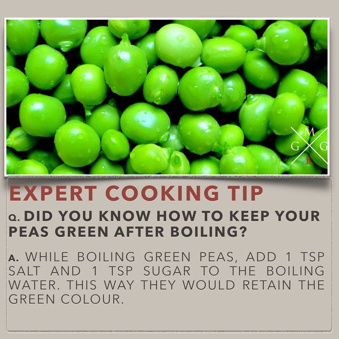 Cooking Tips How To Keep Peas Green After Boiling