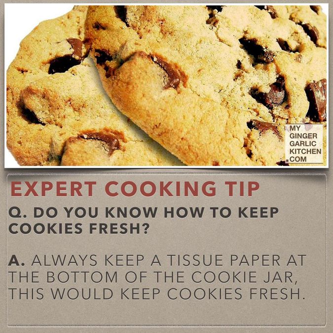 Do you know how to keep cookies fresh cooking tip my ginger