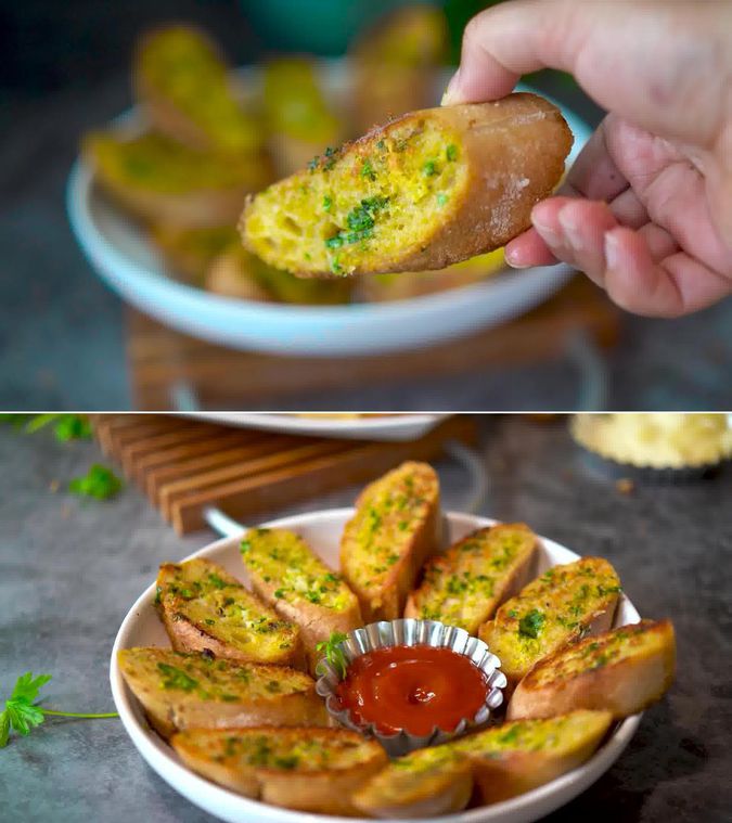 Garlic Bread Recipe How to Make Homemade Garlic Bread (Oven/NoOven