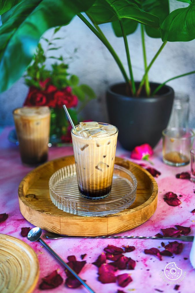 Iced Rose Latte (StepByStep + Video Recipe) My Ginger Garlic Kitchen
