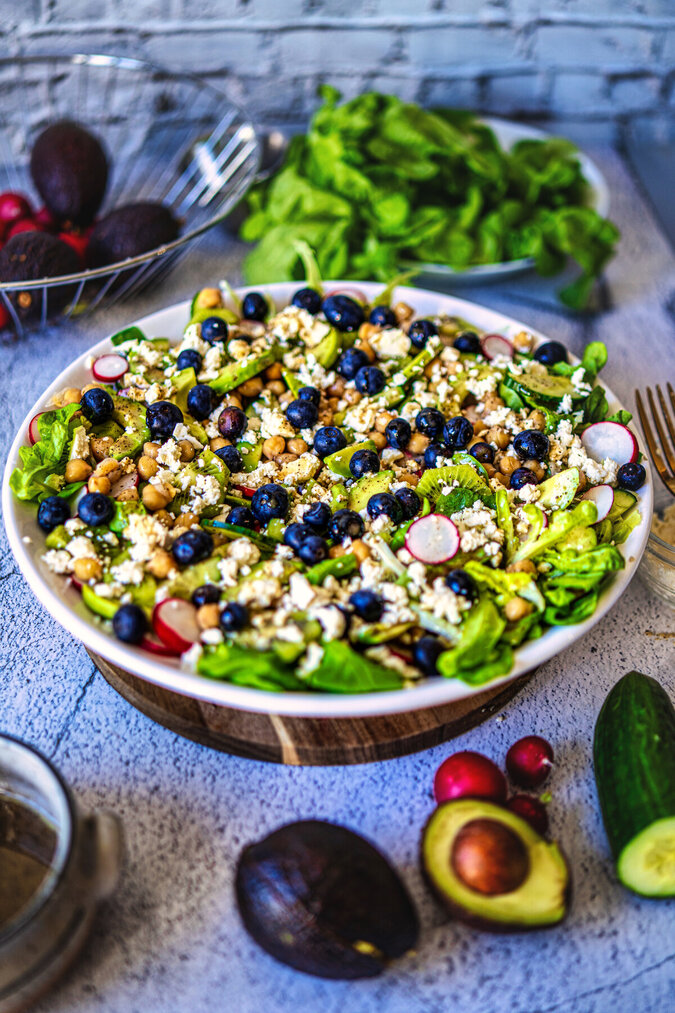 Image of Kiwi Chickpea Feta Salad