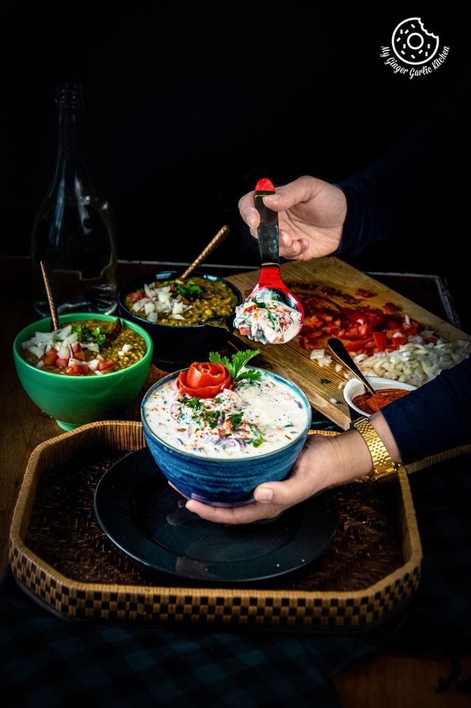 Onion Tomato Raita Recipe + Video | How to Make Onion Tomato Raita | My ...