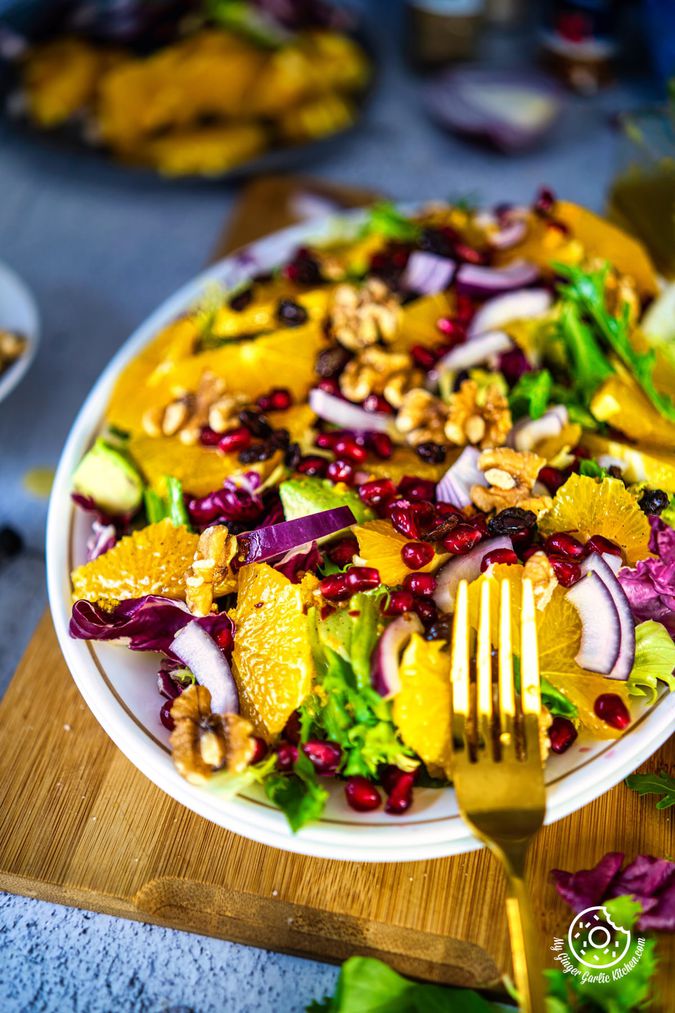 Orange Salad (StepByStep + Video Recipe) My Ginger Garlic Kitchen