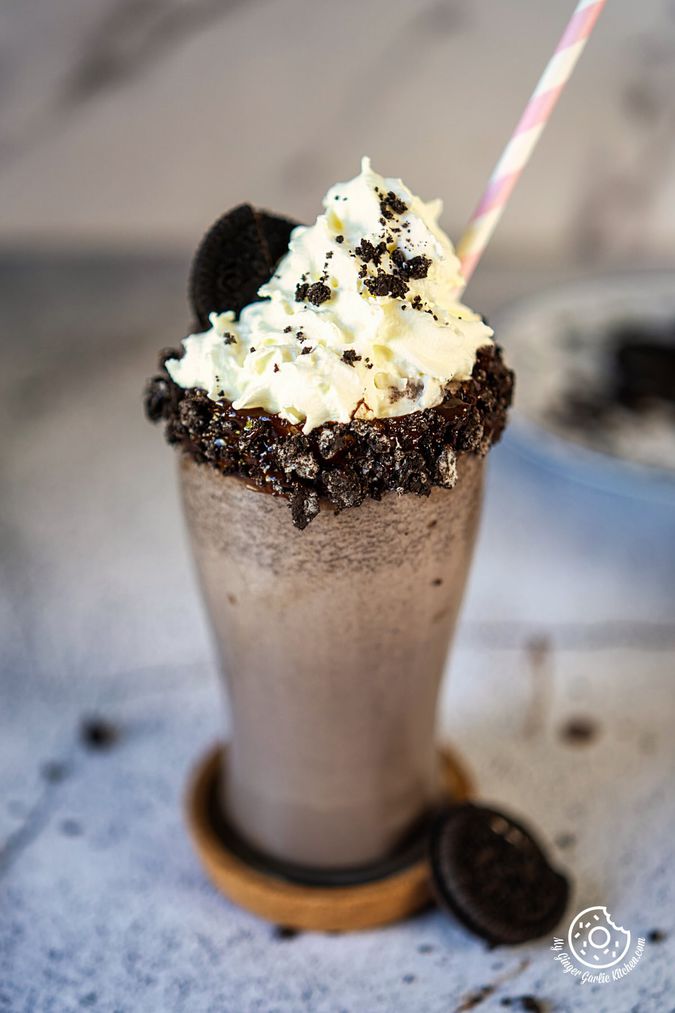 Oreo Milkshake Step By Step Video Recipe My Ginger Garlic Kitchen