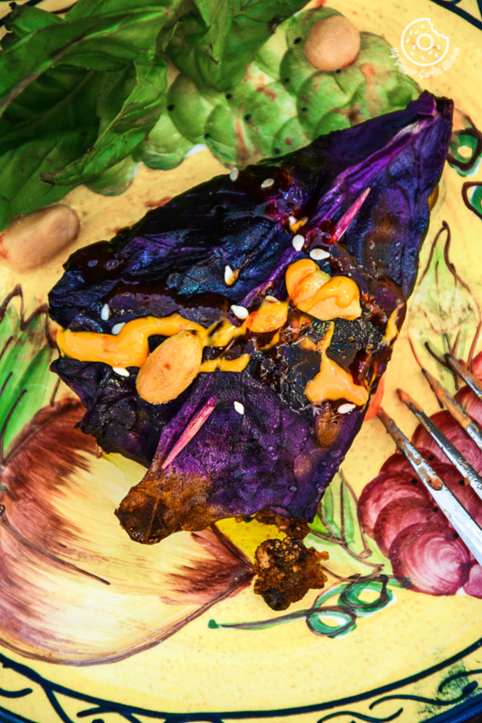 Potato Paneer Stuffed Roasted Red Cabbage Cones My Ginger Garlic Kitchen