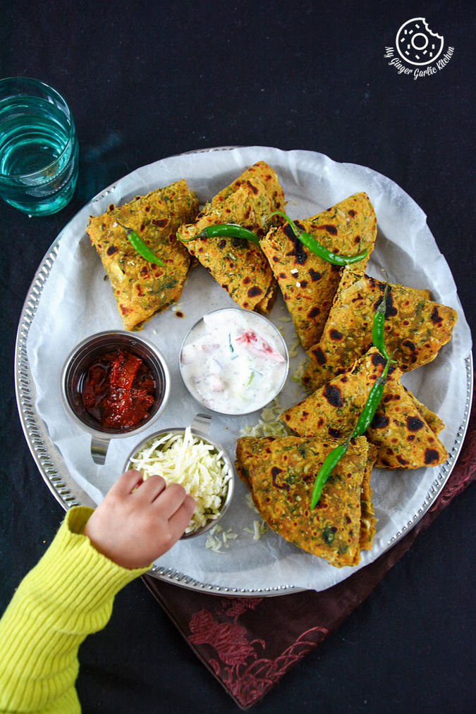 Cabbage Spinach Thepla Recipe (Step By Step) Palak Thepla Recipe My Ginger Garlic Kitchen