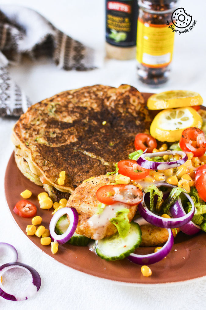 Carrot Zucchini Semolina Pancake My Ginger Garlic Kitchen