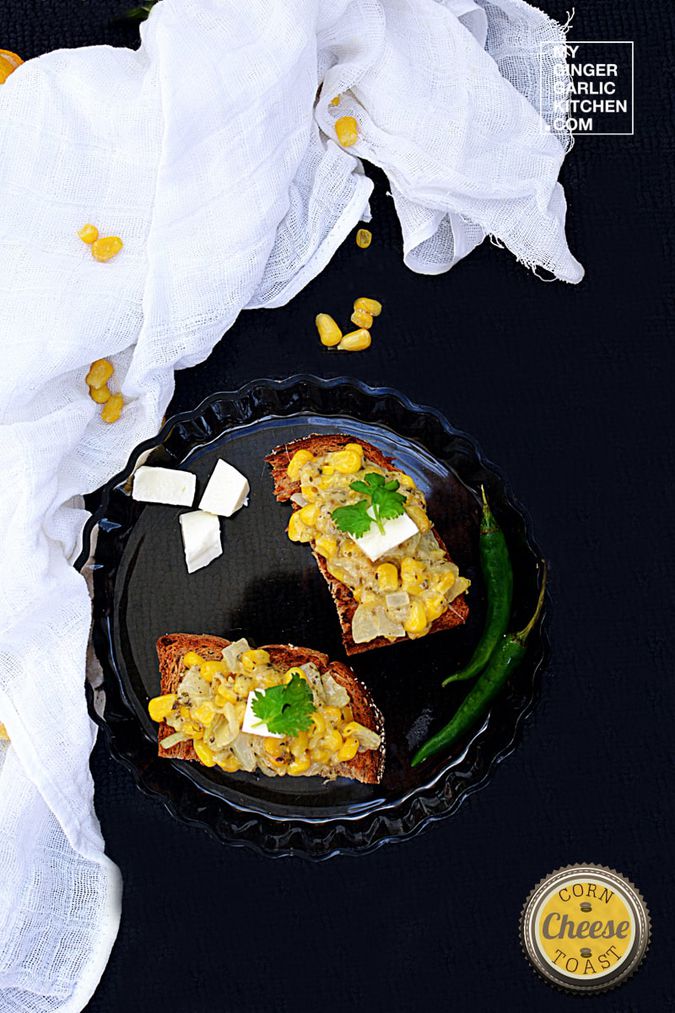Indian Cheese Corn Toast Recipe Quick and Easy Corn on Toast My