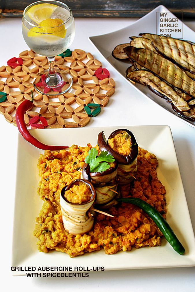 Grilled Eggplant Rollups My Ginger Garlic Kitchen