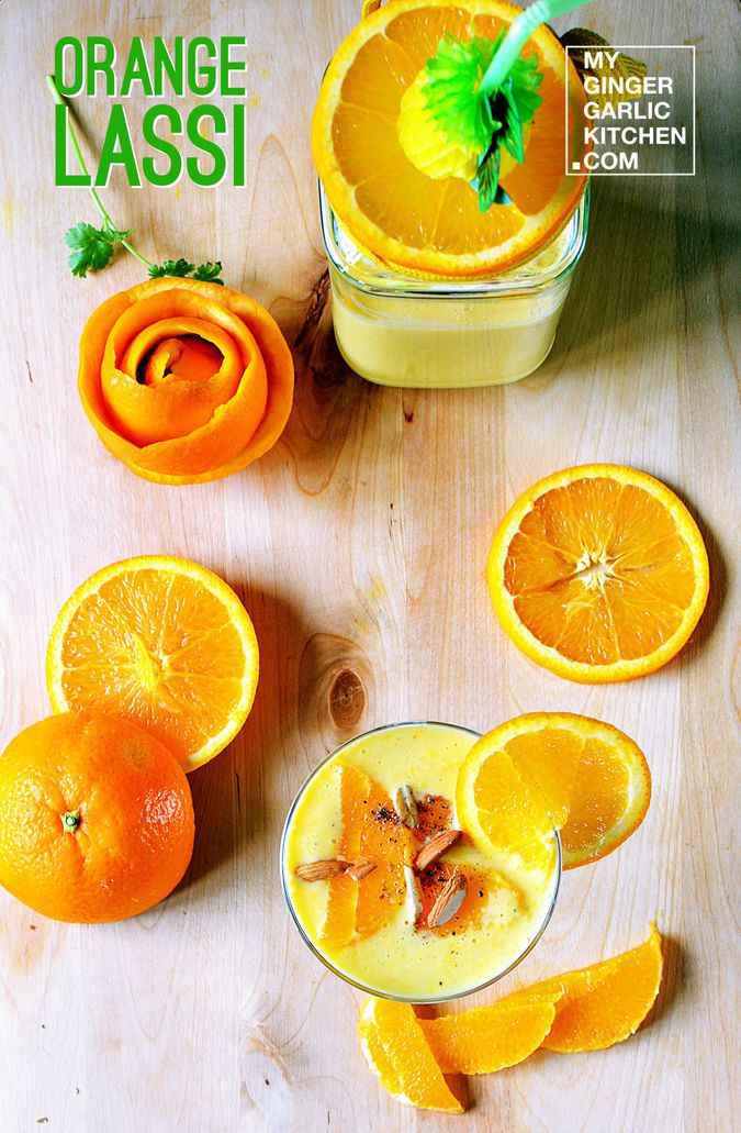 Image of Orange Lassi - Orange Yogurt Smoothie