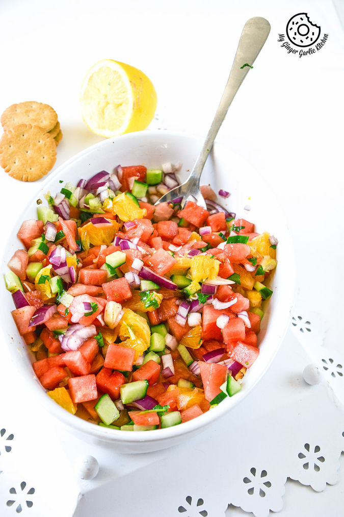 Watermelon Salsa Recipe My Ginger Garlic Kitchen