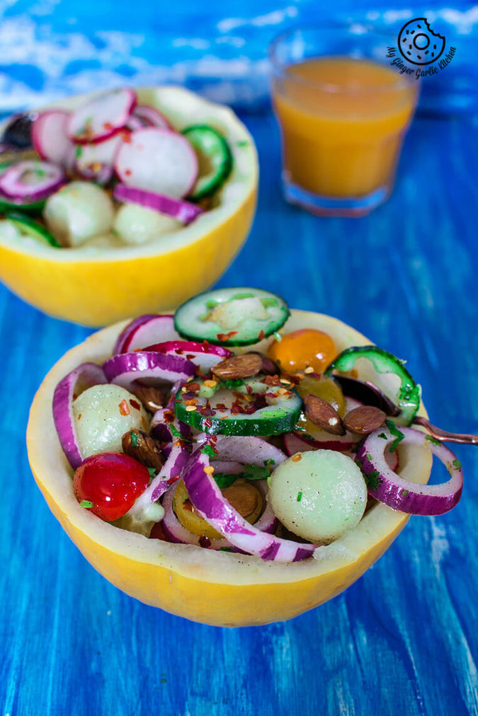 Honeydew Melon Radish Salad Bowls My Ginger Garlic Kitchen