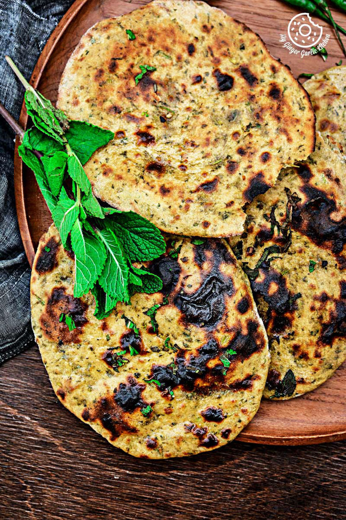 Mint Coriander Tandoori Roti Recipe