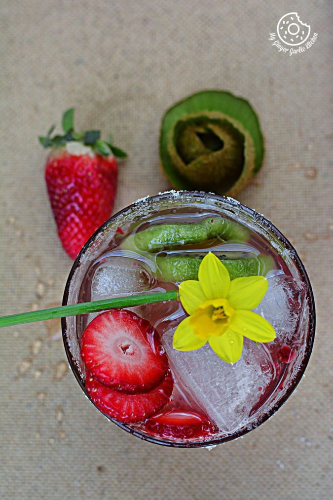 Strawberry Kiwi Sparkling Cooler Recipe My Ginger Garlic Kitchen