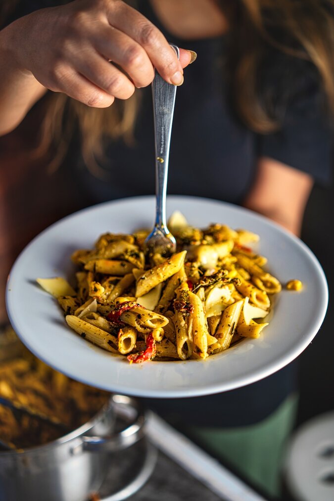 Image of Spinach Sun Dried Tomato Pasta