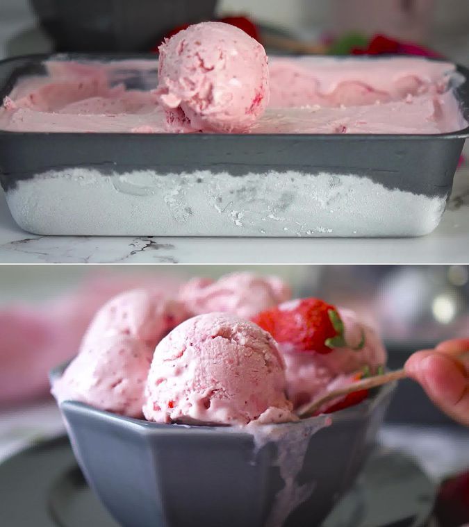 Homemade Strawberry Ice Cream Recipe (Without Ice Cream Maker) My Ginger Garlic Kitchen
