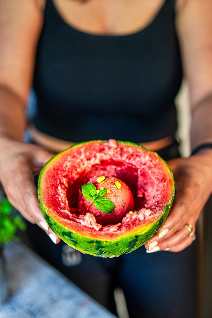 Image of Viral Watermelon Ice Cream Recipe