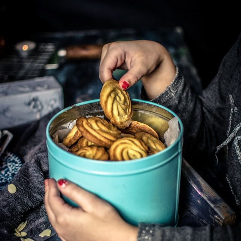 Butter Cookies - Eggless Butter Biscuit - Piped Cookies