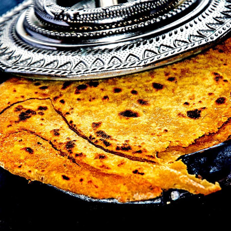 Carrot Garlic Triangle Paratha - Carrot garlic Flatbread