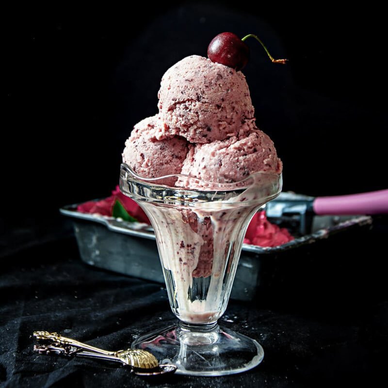 Classic and Easy Cherry Lassi Ice Cream (Video Recipe)