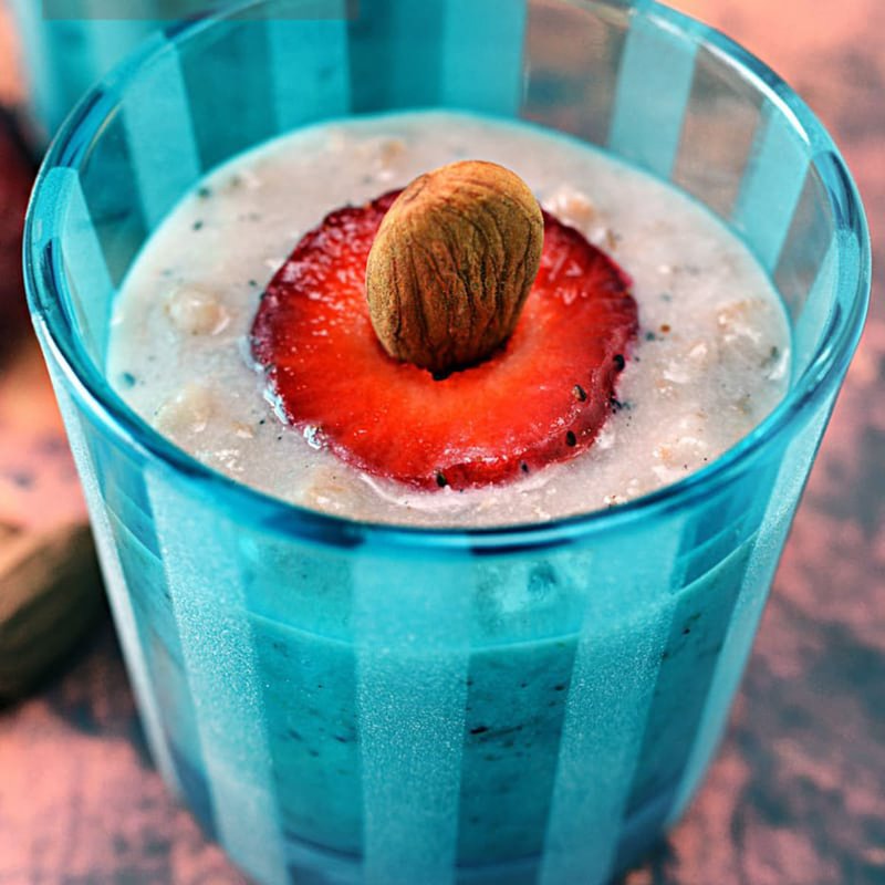Oat Strawberry Kheer - Oat Strawberry Pudding