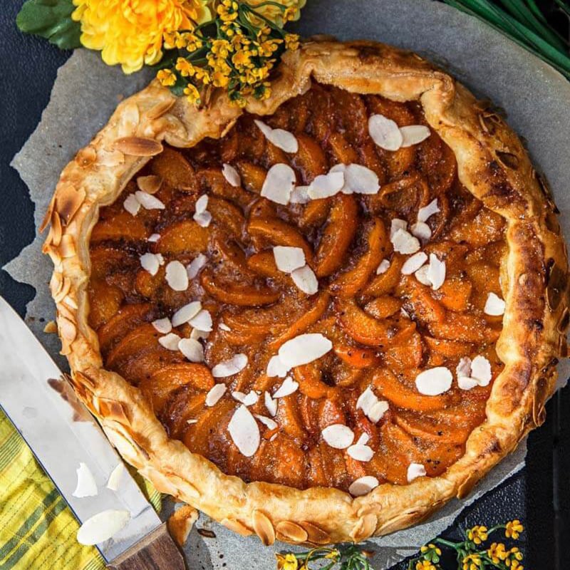 Puff Pastry Apricot and Almond Galette Recipe + Video