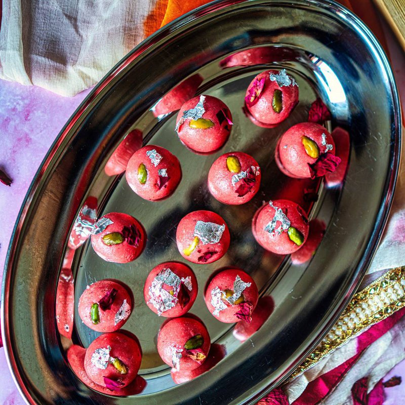 Rose Badam Ladoo