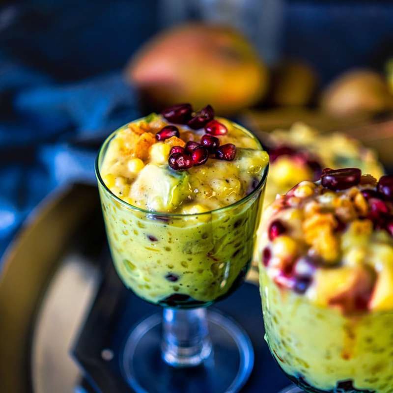 Sago Fruit Custard (Sabudana Fruit Custard)