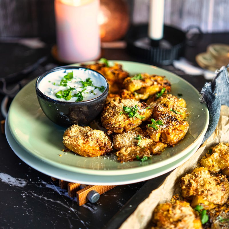 Spiced Smashed Potatoes
